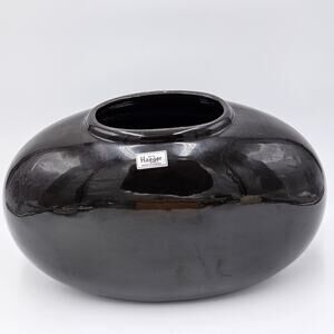 VTG 80s Royal Haeger Brown Glossy Simple Classic Organic Design Vase w Sticker